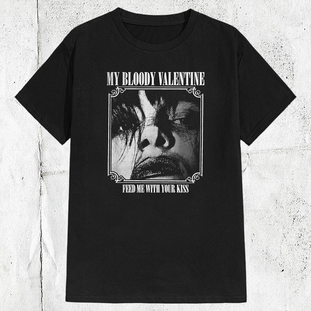Vintage 80s My Bloody Valentine Band Feed Me With Your Kiss Retro T-shirt